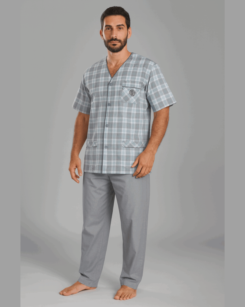 بجامة كلاسك لون رمادي MODEL295