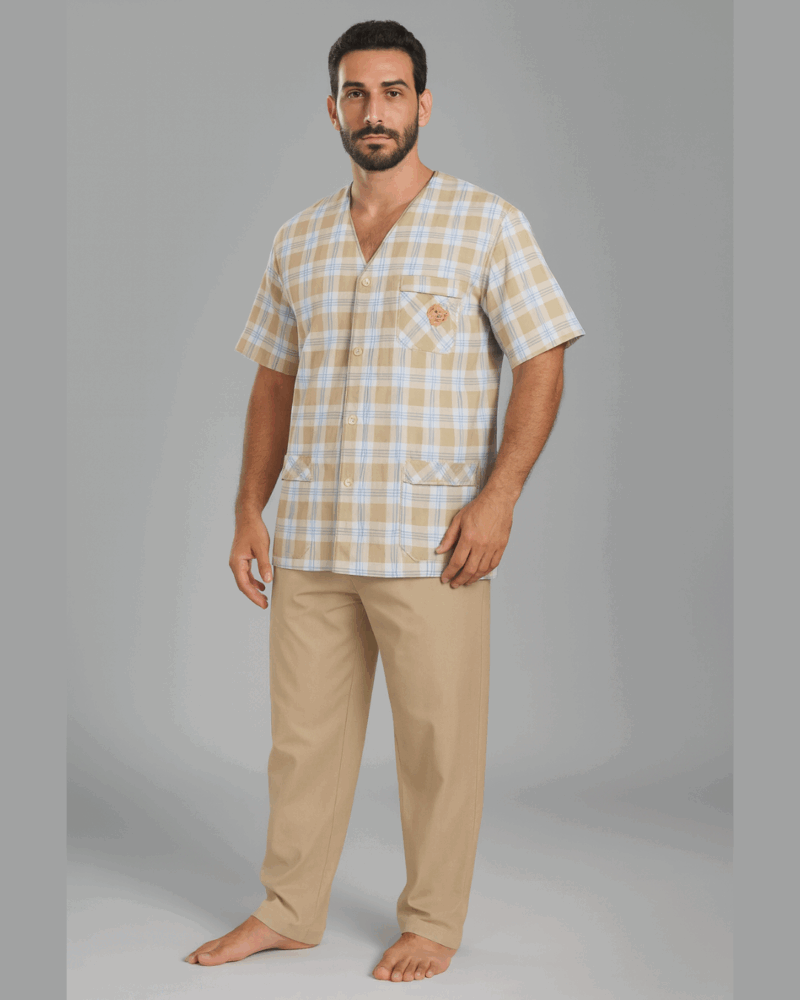 بجامة كلاسك لون بيج MODEL295