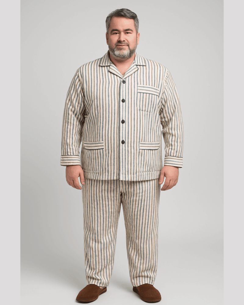 بجامة بيت شتائية كلاسيك بازة MODEL:5700 مقلم