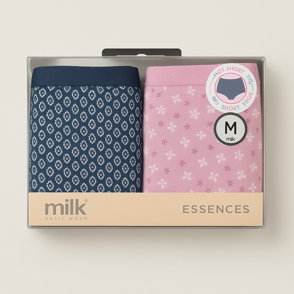 اندر شورت نسائي باكيت قطعتين ملون G478/2PICE - الصورة 2