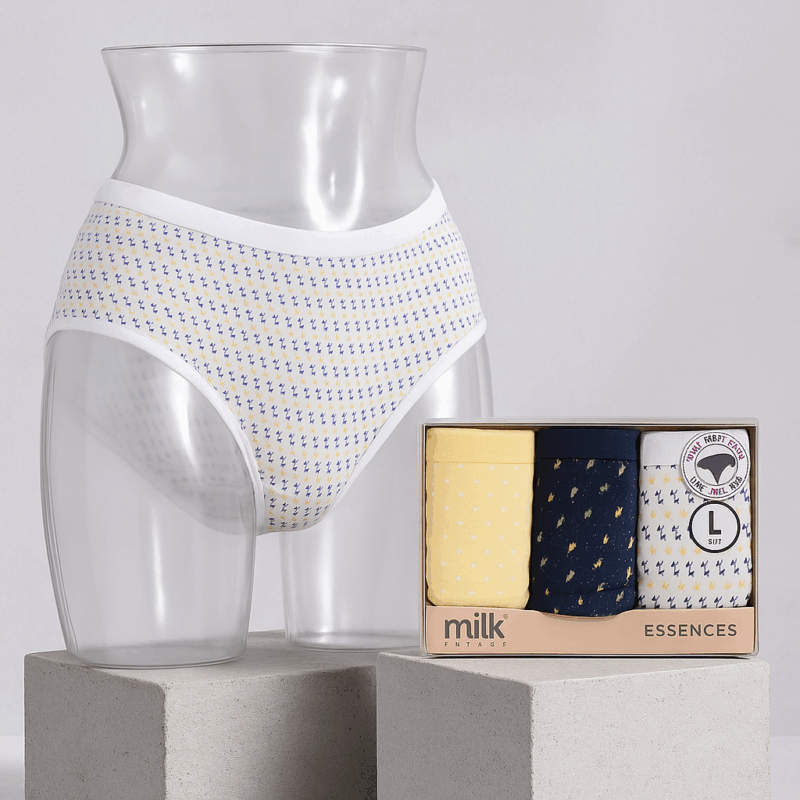 اندروير نسائي بريف لاستيك عريض باكيت 3قطع