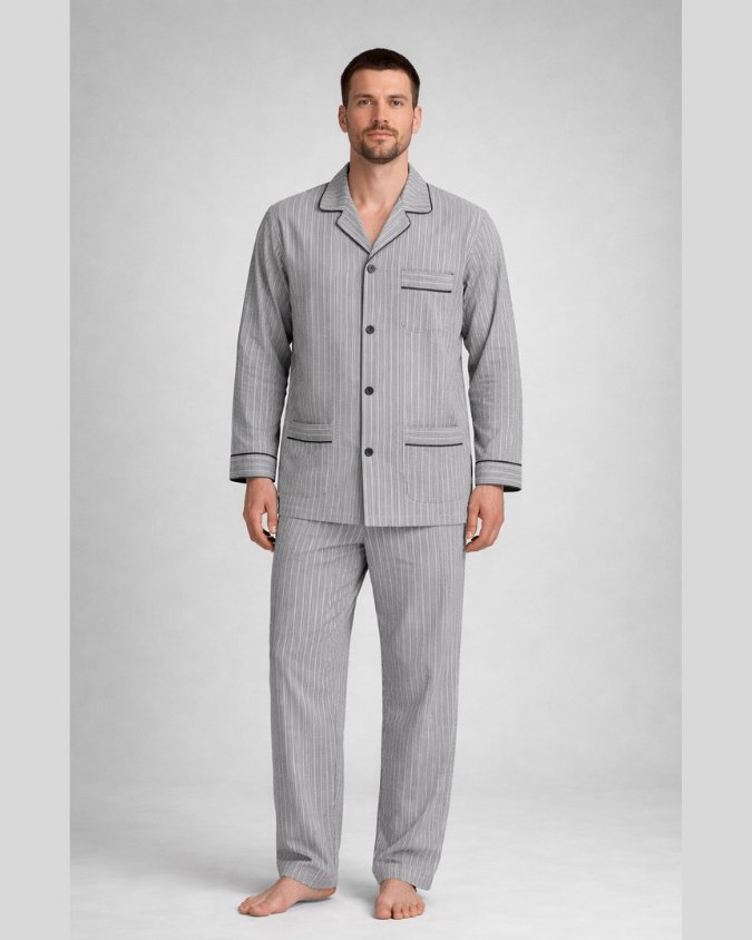 بجامة بازة شتوية رجالية بجامة قطنية رجالية