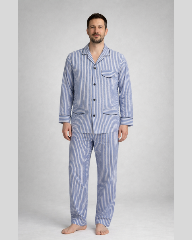 بجامة بيت رجالية بجامة بازة شتوية بجامة نوم قطن رجالي