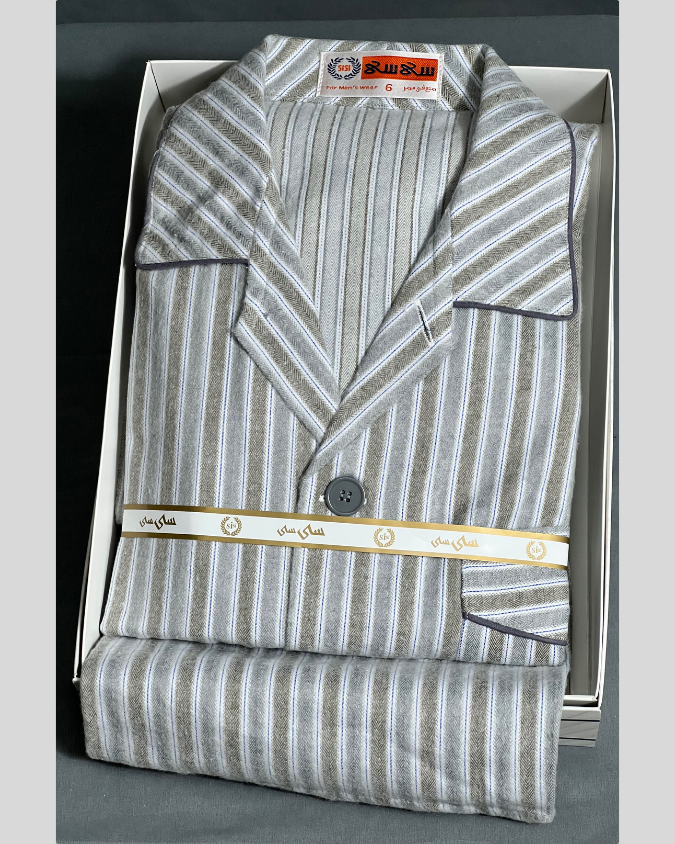 بجامة قطن رجالي بجامة بيت مصري بجامة بازة شتوي مقلم