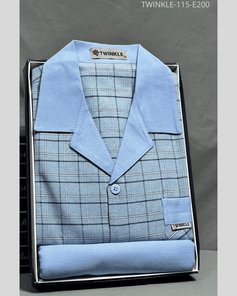 بجامة بازة شتوي فلانيل بجامة بيت رجالي سمائي