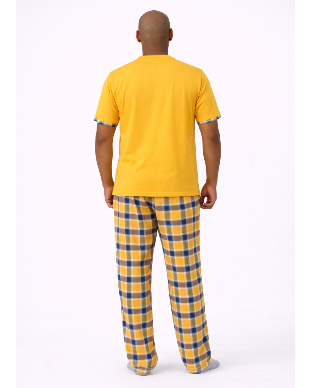 بجامة رجالي لون أصفر خردلي - الصورة 3