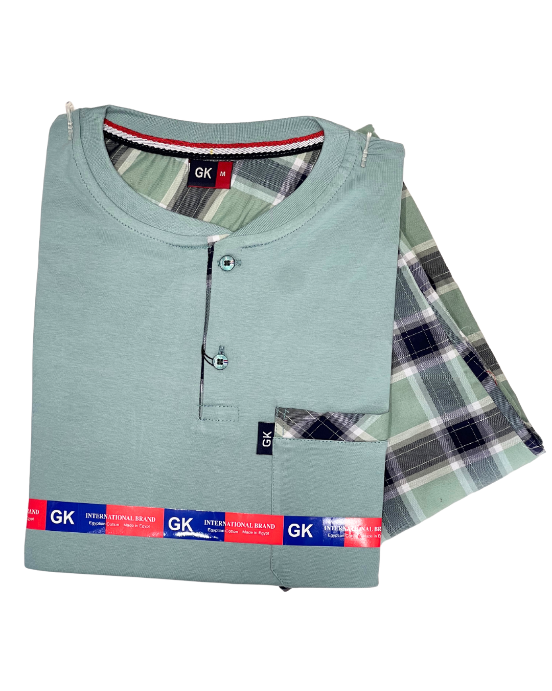 بجامة رجالي كارو لون فستقي - الصورة 6